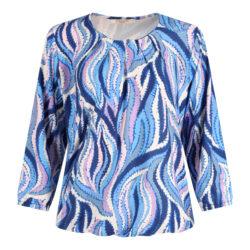 T-shirt bedrukt met elastische band onderaan | flame