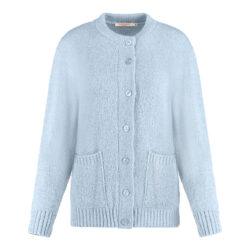 Gilet bouclet met zakken | indigo