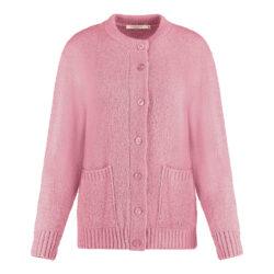 Gilet met houten knopen | rose