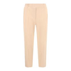 Broek met elastische band | crème