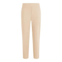 Broek met elastische band | beige