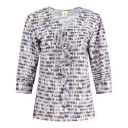 T-shirt bedrukt 3/4 mouw | blauw