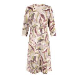 Kleed V-hals daim A-lijn 3/4 mouw | mauve