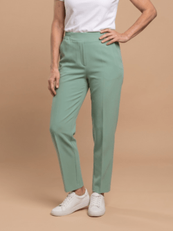 Broek met elastische band | vert d'eau