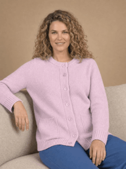 Gilet bouclet met zakken | lila
