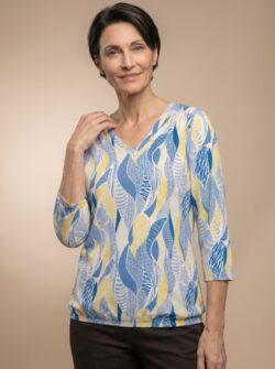 T-Shirt Met Elastiek Onderaan 3/4 mouw