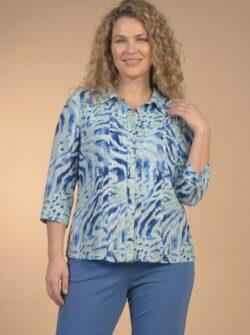 Blouse met kraag 3/4 mouw