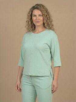 Pull Modal met 3/4 mouw Munt Groen
