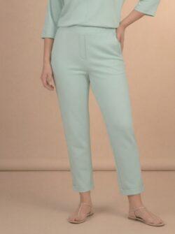 Broek Modal Met Omslag Munt Groen