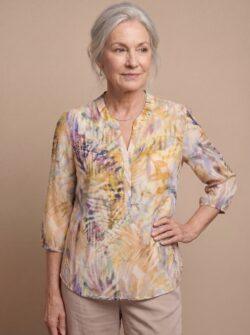 Blouse Voile 3/4 mouw - Goud